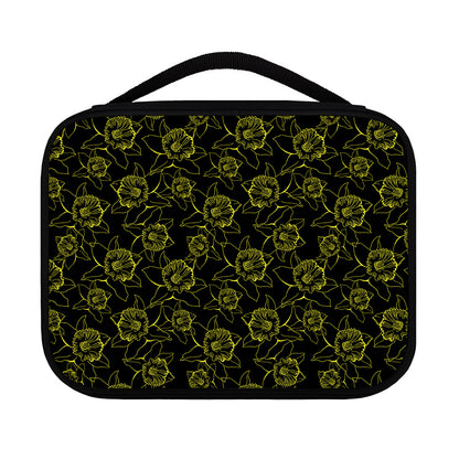 Black And Yellow Daffodil Pattern Print Classic Bible Case
