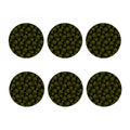 Black And Yellow Daffodil Pattern Print Coaster Set