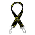 Black And Yellow Daffodil Pattern Print Dog Seat Belt