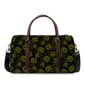 Black And Yellow Daffodil Pattern Print Duffel Bag