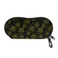 Black And Yellow Daffodil Pattern Print Glasses Case
