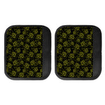 Black And Yellow Daffodil Pattern Print Handle Covers