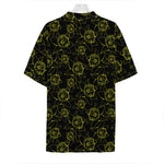 Black And Yellow Daffodil Pattern Print Hawaiian Shirt