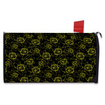 Black And Yellow Daffodil Pattern Print Mailbox Cover