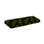 Black And Yellow Daffodil Pattern Print Piano Keyboard Cover