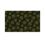 Black And Yellow Daffodil Pattern Print Polyester Flag
