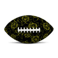 Black And Yellow Daffodil Pattern Print Rugby Ball