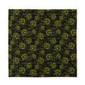 Black And Yellow Daffodil Pattern Print Silk Bandana