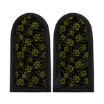 Black And Yellow Daffodil Pattern Print Skillet Handle Cover
