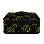 Black And Yellow Daffodil Pattern Print Small Lunch Bag