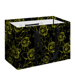 Black And Yellow Daffodil Pattern Print Utility Tote Bag