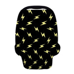 Black And Yellow Lightning Pattern Print Baby Seat Cover