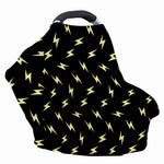 Black And Yellow Lightning Pattern Print Baby Seat Cover