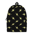Black And Yellow Lightning Pattern Print School Backpack