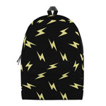 Black And Yellow Lightning Pattern Print Backpack