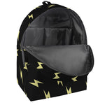 Black And Yellow Lightning Pattern Print Backpack