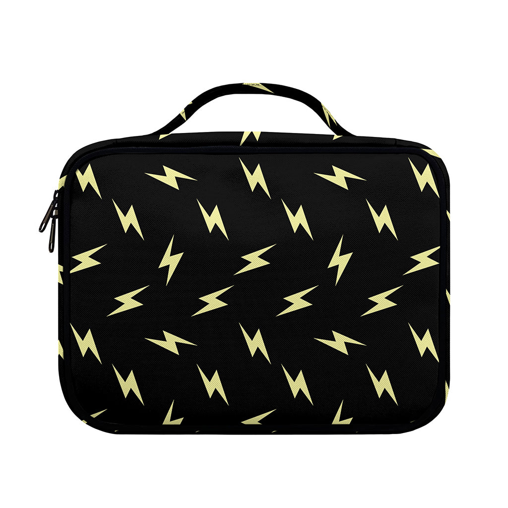 Black And Yellow Lightning Pattern Print Briefcase Bible Bag