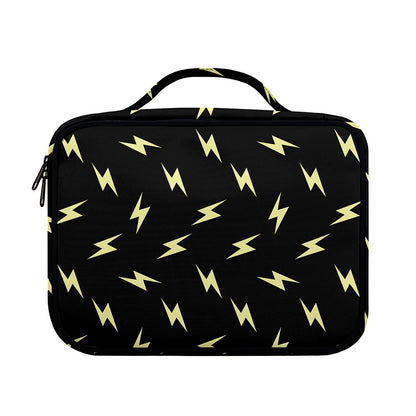 Black And Yellow Lightning Pattern Print Briefcase Bible Bag