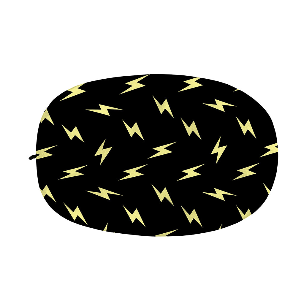 Black And Yellow Lightning Pattern Print Car Side Mirror Covers
