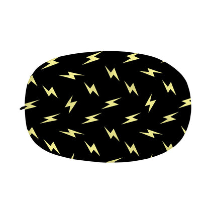 Black And Yellow Lightning Pattern Print Car Side Mirror Covers