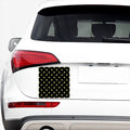 Black And Yellow Lightning Pattern Print Car Sticker