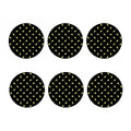 Black And Yellow Lightning Pattern Print Coaster Set