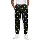 Black And Yellow Lightning Pattern Print Cotton Pants