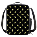Black And Yellow Lightning Pattern Print Crossbody Lunch Bag