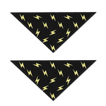 Black And Yellow Lightning Pattern Print Dog Bandana