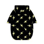 Black And Yellow Lightning Pattern Print Dog Zip Up Hoodie