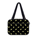 Black And Yellow Lightning Pattern Print Double Strap Bible Bag