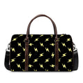 Black And Yellow Lightning Pattern Print Duffel Bag