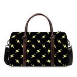 Black And Yellow Lightning Pattern Print Duffle Bag