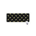 Black And Yellow Lightning Pattern Print Extended Mouse Pad