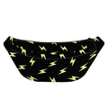 Black And Yellow Lightning Pattern Print Fanny Pack