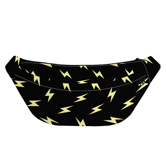Black And Yellow Lightning Pattern Print Fanny Pack