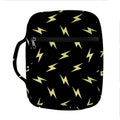 Black And Yellow Lightning Pattern Print Front Pocket Bible Bag