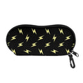 Black And Yellow Lightning Pattern Print Glasses Case