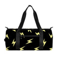 Black And Yellow Lightning Pattern Print Gym Bag