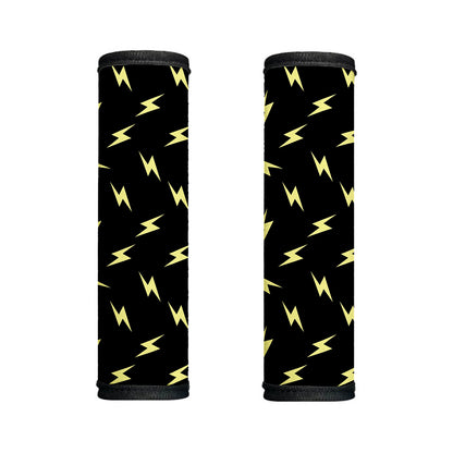 Black And Yellow Lightning Pattern Print Handle Covers