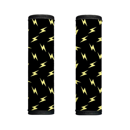 Black And Yellow Lightning Pattern Print Handle Covers