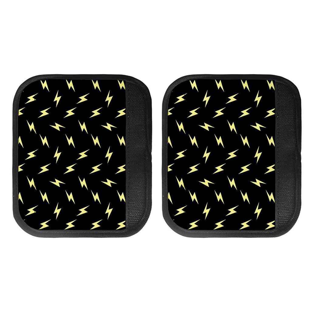 Black And Yellow Lightning Pattern Print Handle Covers