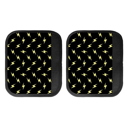Black And Yellow Lightning Pattern Print Handle Covers