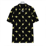 Black And Yellow Lightning Pattern Print Hawaiian Shirt