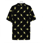 Black And Yellow Lightning Pattern Print Hawaiian Shirt