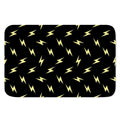 Black And Yellow Lightning Pattern Print Indoor Door Mat