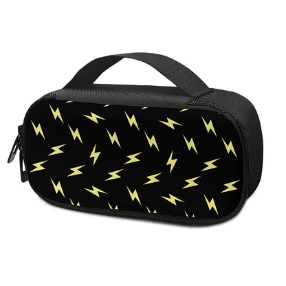 Black And Yellow Lightning Pattern Print Insulin Cooler Travel Case