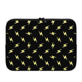 Black And Yellow Lightning Pattern Print Laptop Sleeve