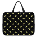 Black And Yellow Lightning Pattern Print Laptop Sleeve With Handle