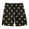 Black And Yellow Lightning Pattern Print Men's Swim Trunks